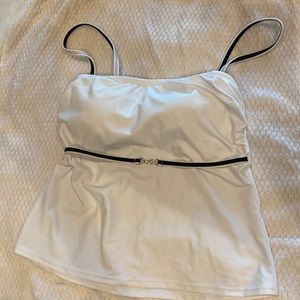 Venus white tankini top size 8
